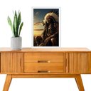 Ver imagem 2 de Quadro Decorativo Caboclo Tupã 45x34cm:moldura Preta