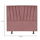 Ver imagem 3 de Cabeceira Estofada Cama Casal Queen Size 160 Cm Louise Suede:rosé