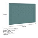 Ver imagem 5 de Cabeceira Solteiro P04 100 Cm Suede Turquesa Tca 946