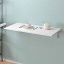 Ver imagem 3 de Mesa de Parede Dobravel Supensa com Suporte 50x35 Branca:branco