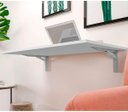 Ver imagem 4 de Mesa de Parede Dobravel Supensa com Suporte 50x35 Branca:branco