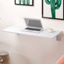 Ver imagem 1 de Mesa de Parede Dobravel Supensa com Suporte 50x35 Branca:branco