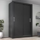 Ver imagem 1 de Guarda Roupa Solteiro 2 Portas Liz Yescasa Preto