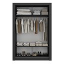 Ver imagem 2 de Guarda Roupa Solteiro 2 Portas Liz Yescasa Preto