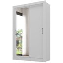Ver imagem 3 de Guarda Roupa Solteiro 2 Portas - com Espelho Liz Yescasa Branco