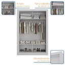 Ver imagem 5 de Guarda Roupa Solteiro 2 Portas - com Espelho Liz Yescasa