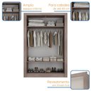 Ver imagem 5 de Guarda Roupa Solteiro 2 Portas - com Espelho Liz Yescasa