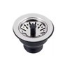 Valvula Cozinha Americana 1621 Inox C/ Cestinha Abs 6 Cm - 3 1/2 " Rainha Metais - 3