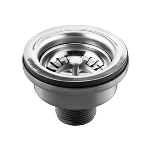 Valvula Cozinha Americana 1621 Inox C/ Cestinha Abs 6 Cm - 3 1/2 " Rainha Metais