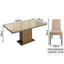 Ver imagem 4 de Conjunto Sala de Jantar Mesa Tampo de Vidro 6 Cadeiras Alexis Madesa