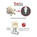 Ver imagem 2 de Reparo para Registro de Pressão com Canopla Abertura Rotativa Porto Belo Luxo Cor Bege Durín