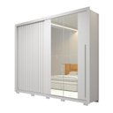 Ver imagem 4 de Guarda-roupa Casal Ripado com Espelhos 2 Portas e 4 Gavetas Suburban Gold Espresso Móveis