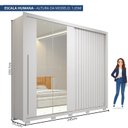 Ver imagem 5 de Guarda-roupa Casal Ripado com Espelhos 2 Portas e 4 Gavetas Suburban Gold Espresso Móveis