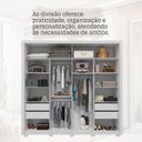 Ver imagem 7 de Guarda-Roupa Casal Ripado 2 Portas 4 Gavetas com Espelho Suburban Yescasa Branco