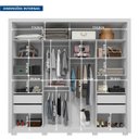 Ver mais imagens de Guarda-Roupa Casal Ripado 2 Portas 4 Gavetas com Espelho Suburban Yescasa Branco