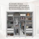 Ver imagem 6 de Guarda-roupa Casal Ripado com Espelhos 2 Portas e 4 Gavetas Suburban Gold Espresso Móveis