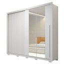 Ver imagem 3 de Guarda-Roupa Casal Ripado 2 Portas 4 Gavetas com Espelho Suburban Yescasa Branco