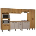 Ver imagem 2 de Cozinha Compacta Modulada 6 Peças Berlim Bege/Ipê/Cristalo