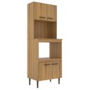 Ver imagem 5 de Cozinha Compacta Modulada 4 Peças Berlim Bege/Ipê/Cristalo