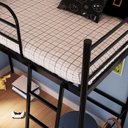 Ver imagem 4 de Beliche Suspenso de Ferro Solteiro - Nick Preto