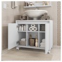 Ver imagem 3 de Kit Conjunto Gabinete Armario Banheiro Espelho Clean Branco