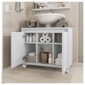 Kit Conjunto Gabinete Armario Banheiro Espelho Clean Branco - 3