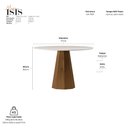 Ver imagem 2 de Mesa de Jantar Isis 117x117 cm com Vidro Cinamomo Off White - New Ceval