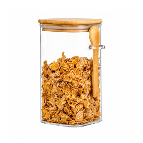 Pote de Vidro Bambu 1800ml Mori MR1254