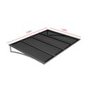 Ver imagem 3 de Toldo Fixo Policarbonato Alveolar Fume - 2,00m X 1,50m - Estrutura Branca