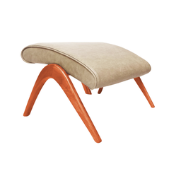 Poltrona Couro Natural Bege Vk Anos 50 Acompanha Puff - 3 Poltrona Couro Natural Bege Vk Anos 50 Acompanha Puff - 3