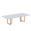 Ver imagem 1 de Mesa de Reunião Retangular 200x90cm MR2000P25TUB Laranja e Cinza