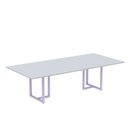 Ver imagem 1 de Mesa de Reunião Retangular 200x90cm MR2000P25TUB Roxo e Cinza