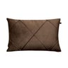 Capa de Almofada Retangular Veludo Marrom 35x65cm - 1