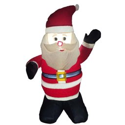 Papai Noel Inflável Iluminado Veludo Enfeite Natal Natalino Grande Decoração Loja Inflador - 9