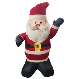 Papai Noel Inflável Iluminado Veludo Enfeite Natal Natalino Grande Decoração Loja Inflador - 4