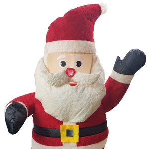 Papai Noel Inflável Iluminado Veludo Enfeite Natal Natalino Grande Decoração Loja Inflador