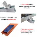 Ver imagem 7 de Kit Estrutura Suporte Fixador Linha C para 01 Placa Solar Alumínio e Inox Telha Cerâmica e Cimento |