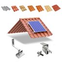 Ver imagem 1 de Kit Estrutura Suporte Fixador Linha C para 01 Placa Solar Alumínio e Inox Telha Cerâmica e Cimento |