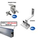 Ver imagem 2 de Kit Estrutura Suporte Fixador Linha C para 01 Placa Solar Alumínio e Inox Telha Cerâmica e Cimento |