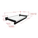 Ver imagem 2 de Estante Prateleira de Vidro Para Parede com Arara Quadrada Leve 60cm Comac - Preto