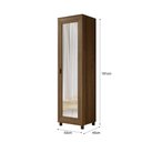 Ver imagem 2 de Armário Multiuso Organizador com Espelho Diamante Benetil Imbuia