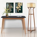 Ver imagem 1 de Luminária de Piso Luna em Madeira Maciça e Tela