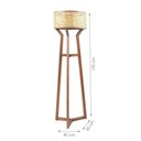 Ver imagem 4 de Luminária de Piso Luna em Madeira Maciça e Tela