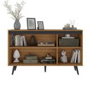 Ver imagem 4 de Buffet Aparador 3 Portas 135cm Miami Marrom/Lamina Mel/Preto