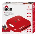 Ver imagem 4 de Sanduicheira Grill 110 Volts 750 Watts Vermelha - 23260 - Kian