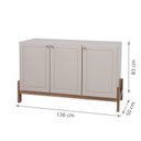 Ver imagem 4 de Balcão Buffet Vênus em Madeira Maciça e MDF Bege/Marrom/Fendi