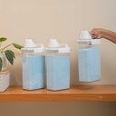 Ver imagem 6 de Kit de 3 Porta Sabão em Pó 2,3l com Copo Dosador e Travas de Lavanderia - Oikos