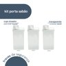 Kit de 3 Porta Sabão em Pó 2,3l com Copo Dosador e Travas de Lavanderia - Oikos - 3