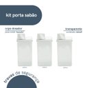 Ver imagem 3 de Kit de 3 Porta Sabão em Pó 2,3l com Copo Dosador e Travas de Lavanderia - Oikos