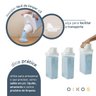 Kit de 3 Porta Sabão em Pó 2,3l com Copo Dosador e Travas de Lavanderia - Oikos - 4